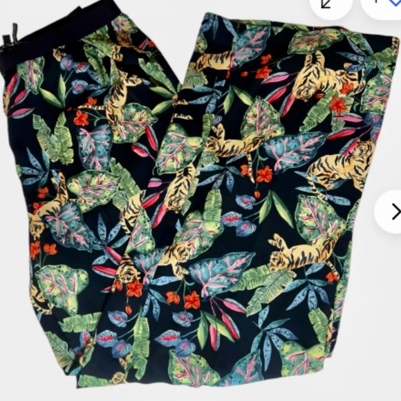 🌴*NWOT* NIC + ZOE XL TIGER PRINTED WIDE LEG PANT!😍 - Picture 4 of 9